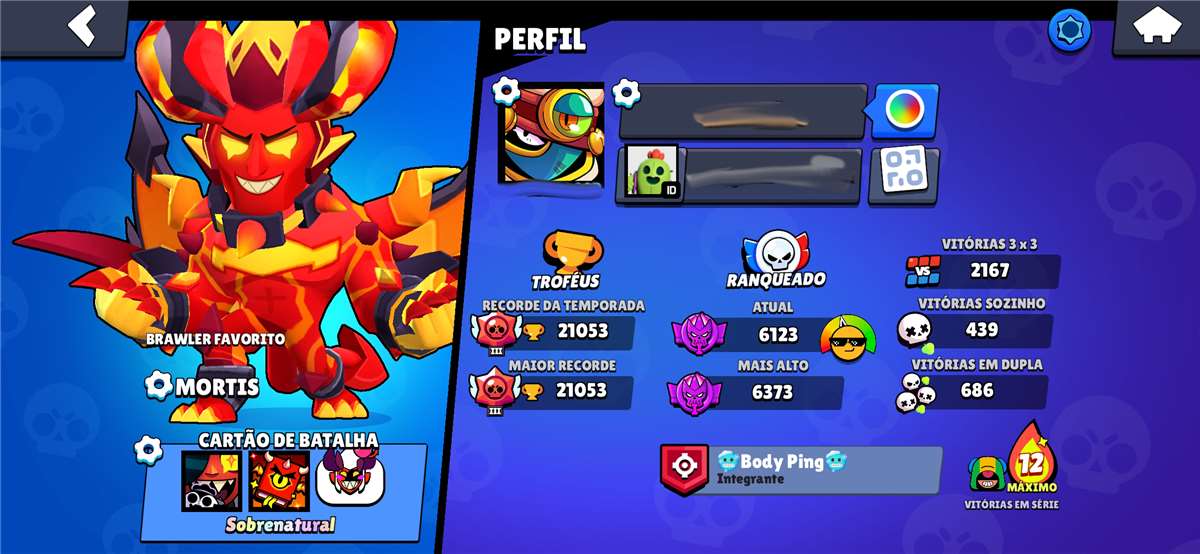 Brawl Stars account with 21k trophies 