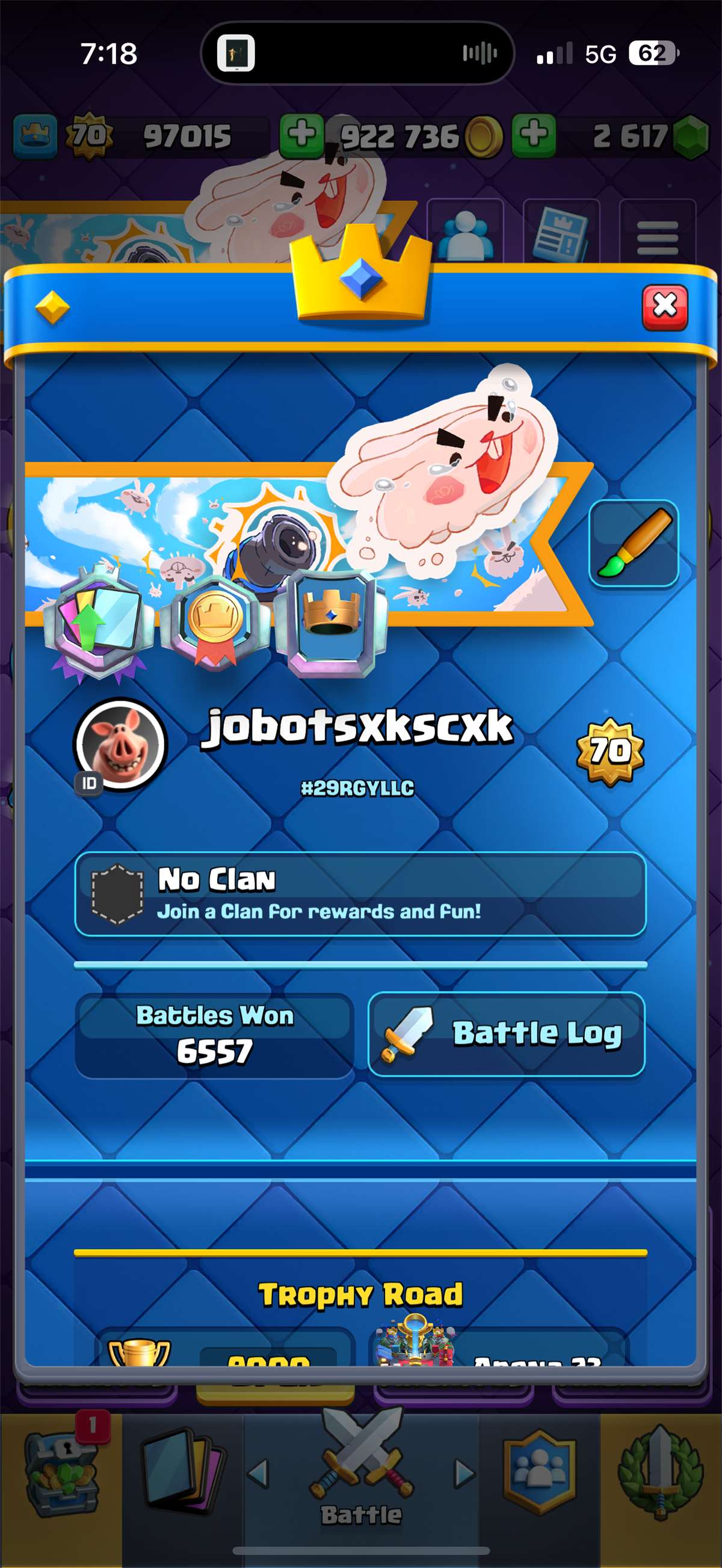 Fully Maxed Clash Royale Account