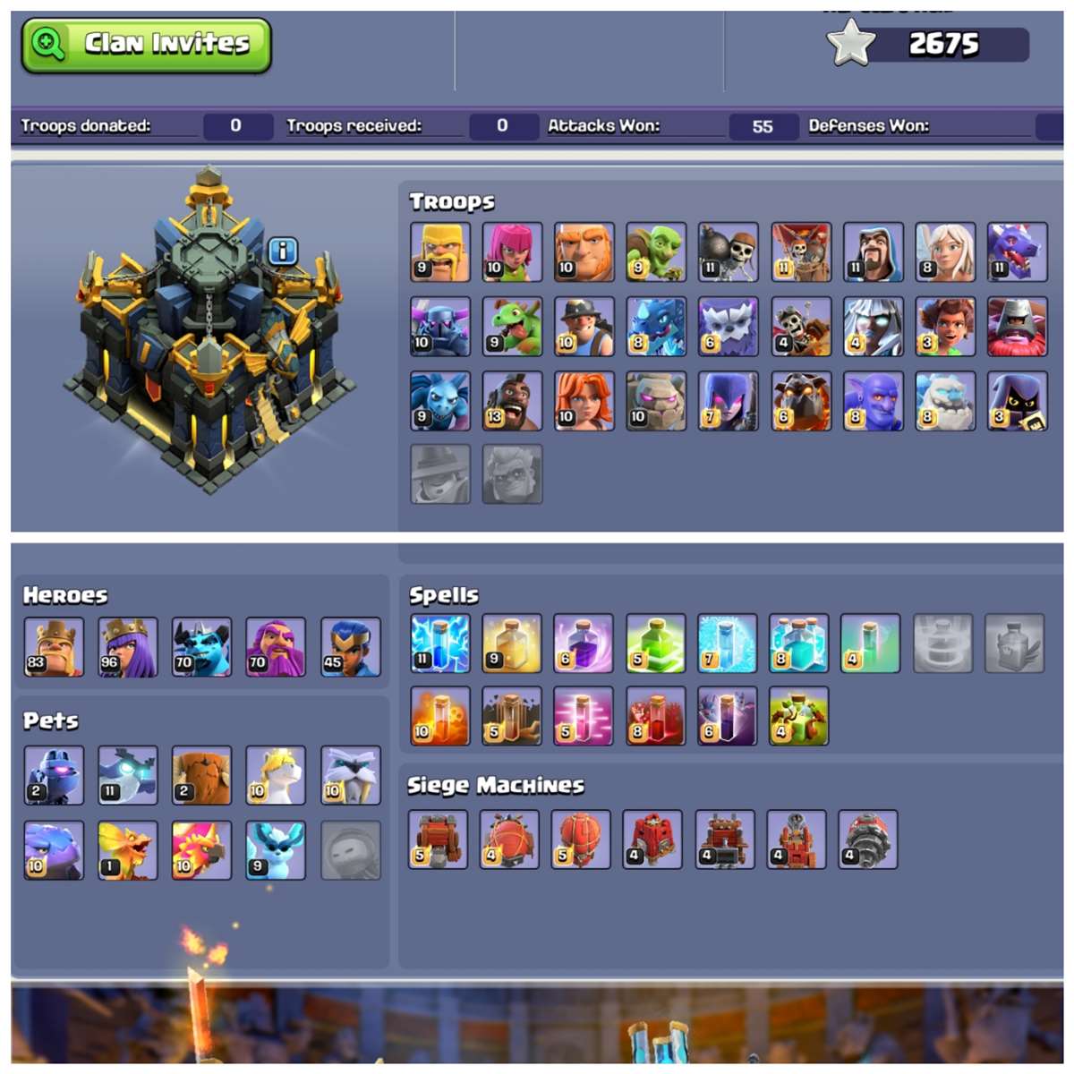 TH17 Almost Maxed [4 Epic Equipments] | 17 Cr