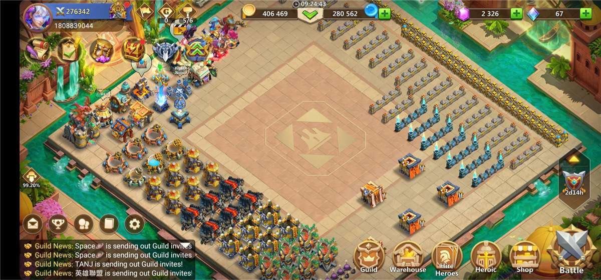 276,342 Might Castle Clash Account 