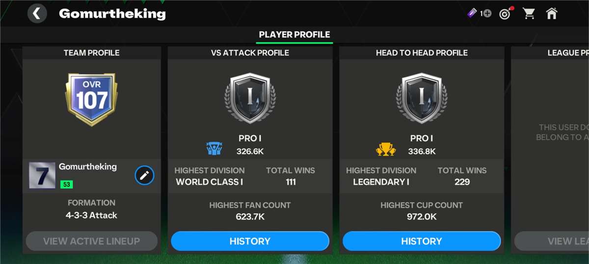 Accounts overall is 107