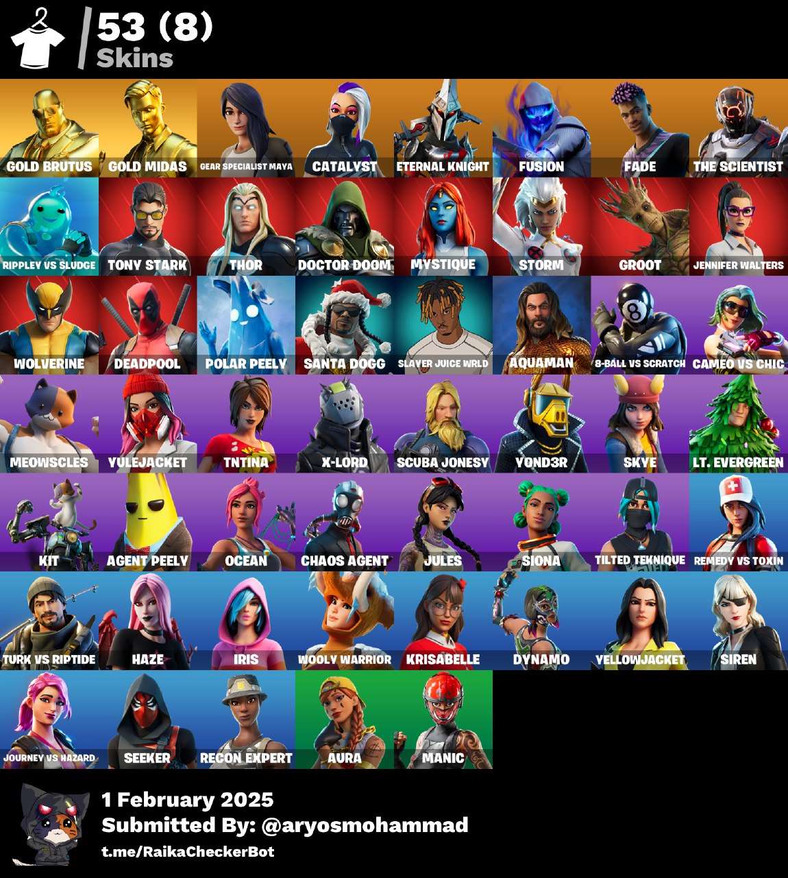 Fortnite account from season x