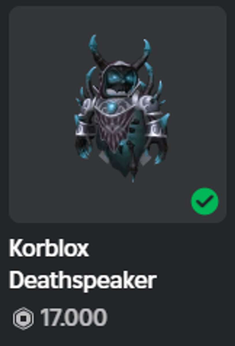 Conta roblox com korblox, animações, limiteds