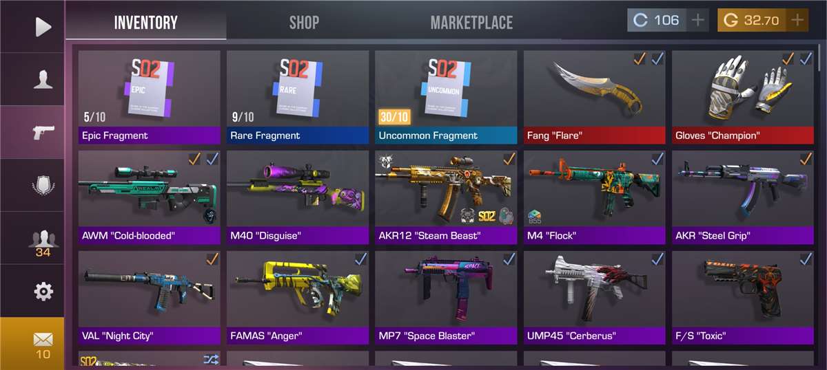 Standoff 2 account cheap full acces knife +gl