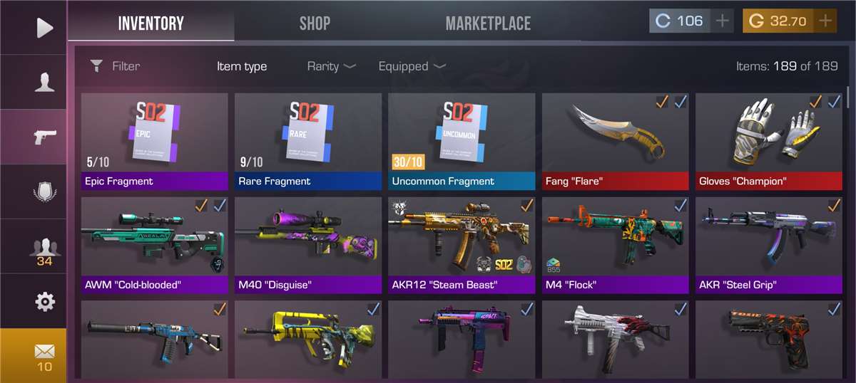 Standoff 2 account cheap full acces knife +gl