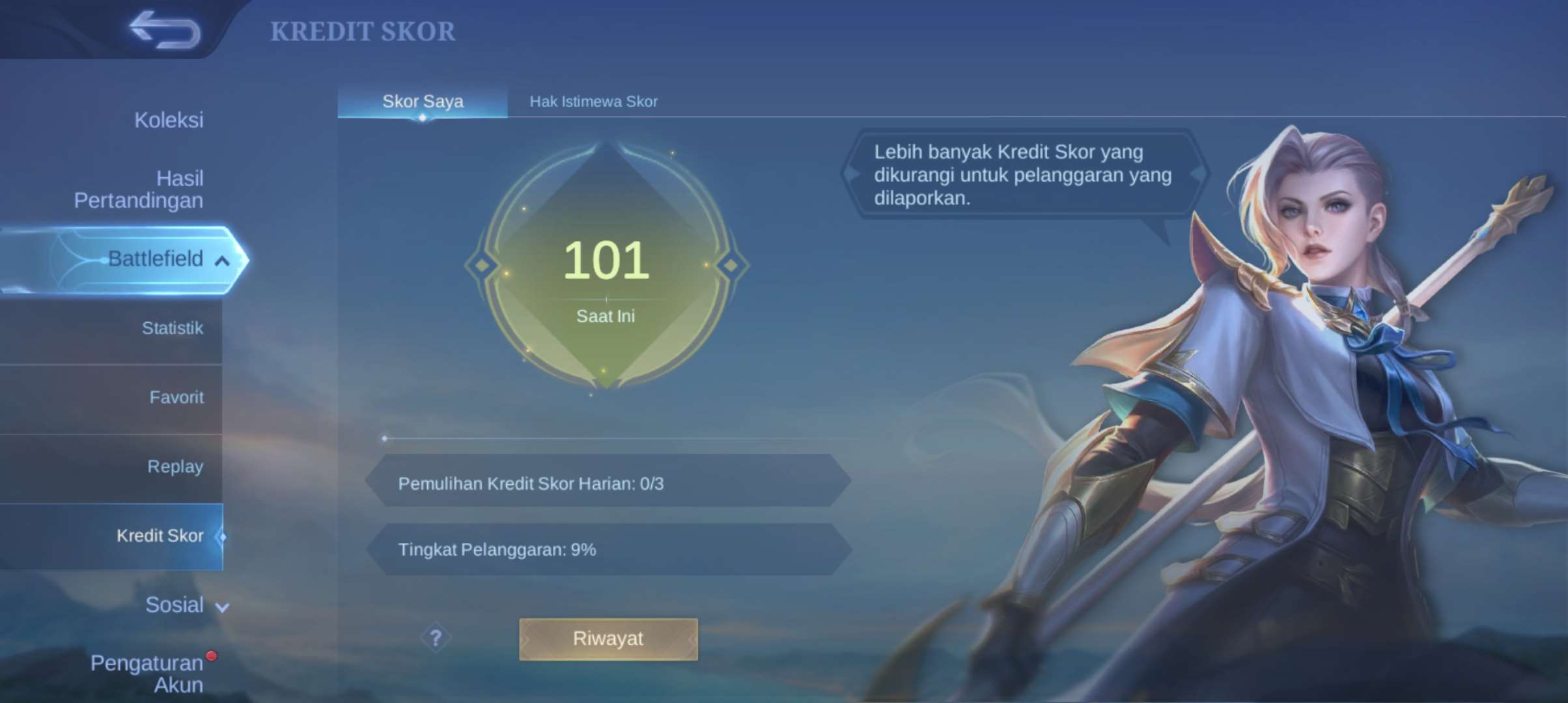 Jual akun mobile legends