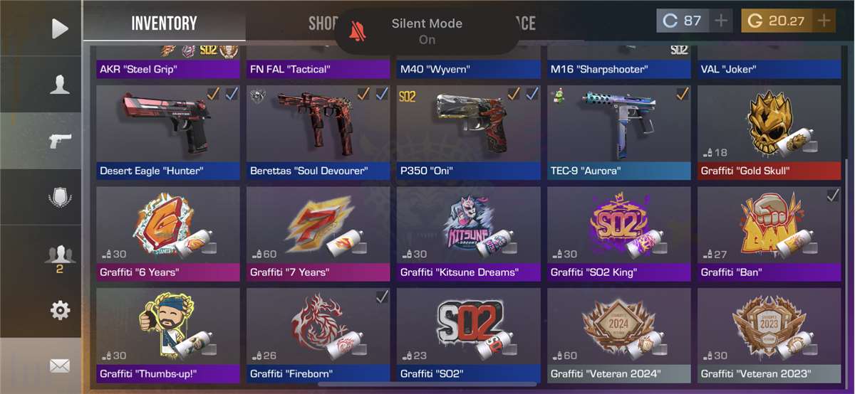 Selling so2 acc with knife