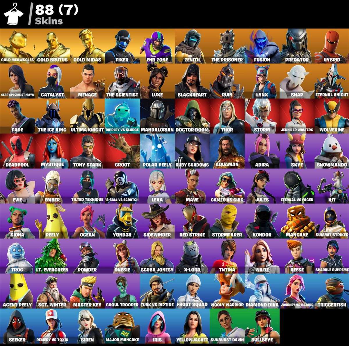 [PC/XBOX] 88 SKINS FULL ACCESS (GOLD MIDAS + GHOUL TROOPER ]