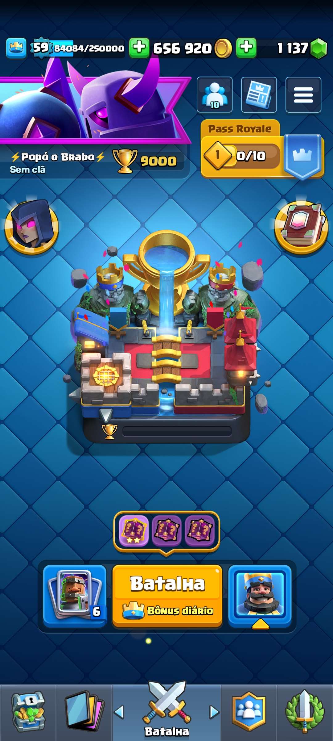 Conta Clash Royale nível 59
