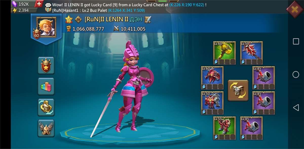 lords mobile account with 1B power