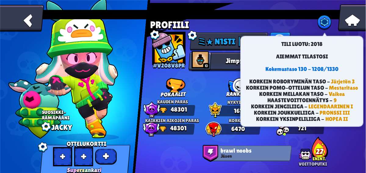 Brawl stars account, 2018, 80 brawlers, 48k, 140skins, 