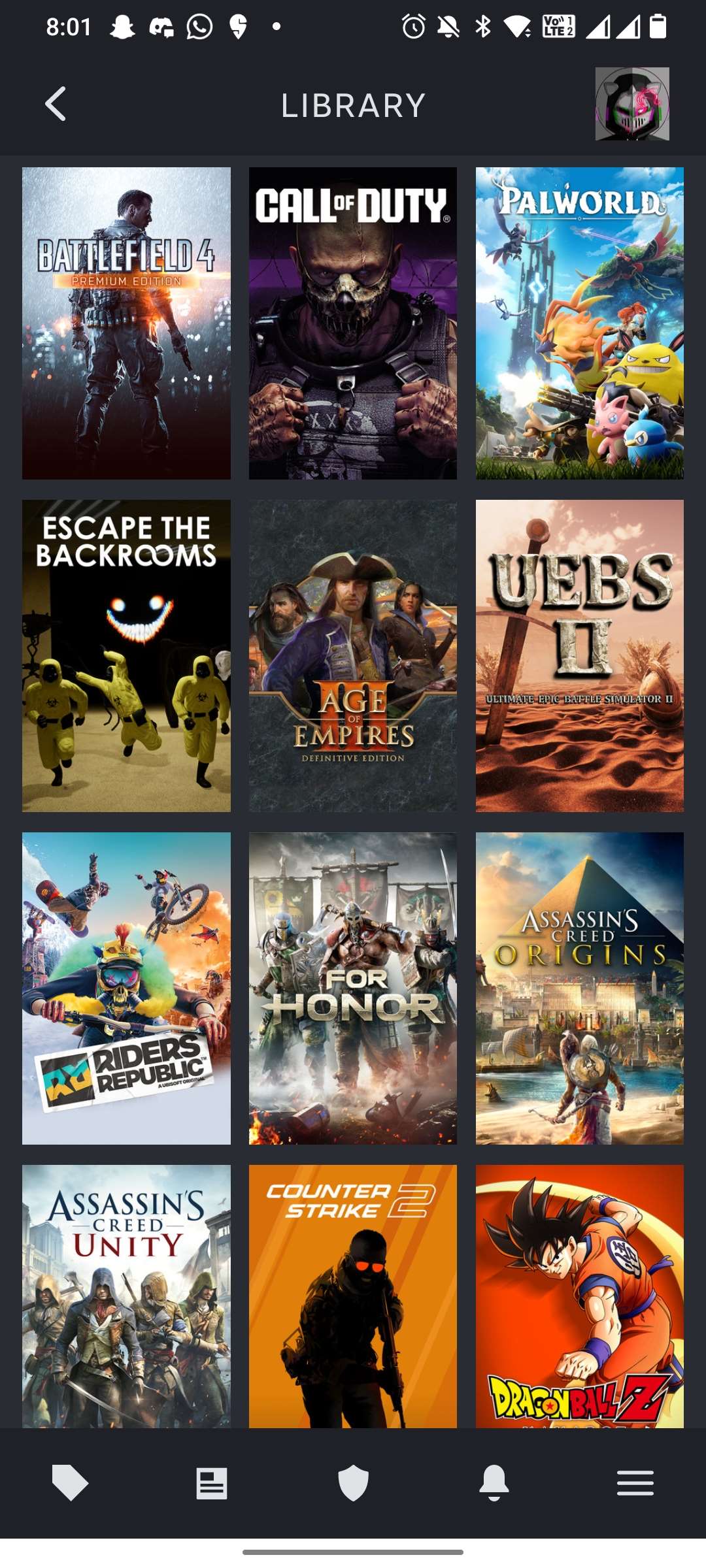 Steam account with 44 games worth 1000$