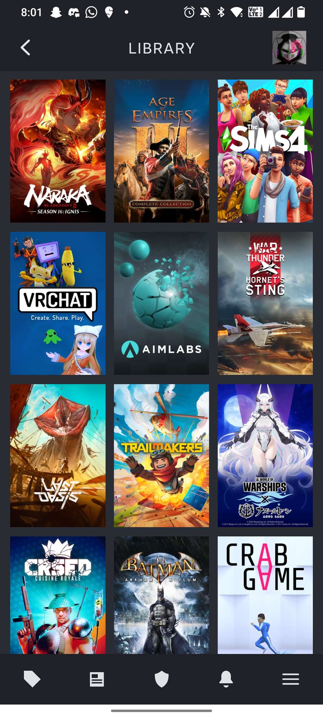 Steam account with 44 games worth 1000$