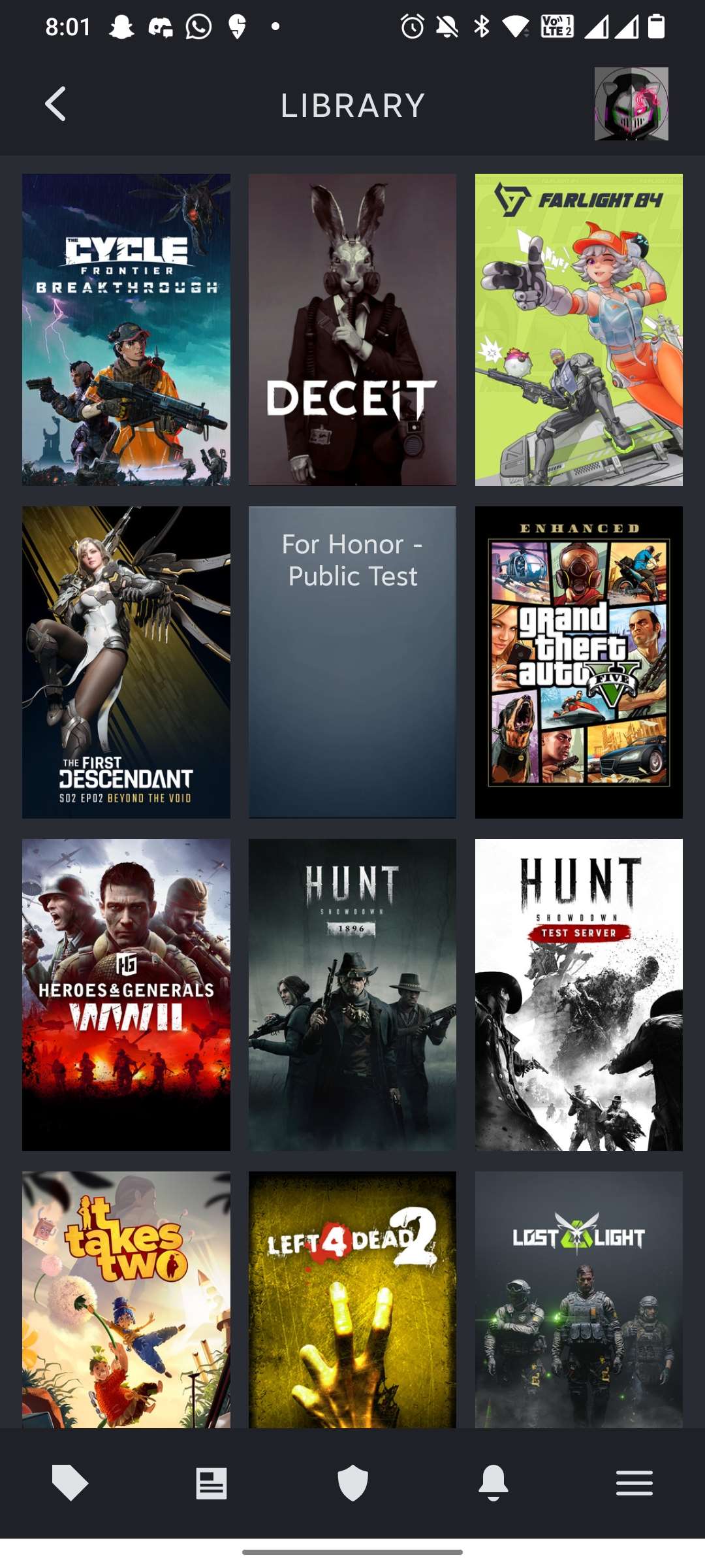 Steam account with 44 games worth 1000$