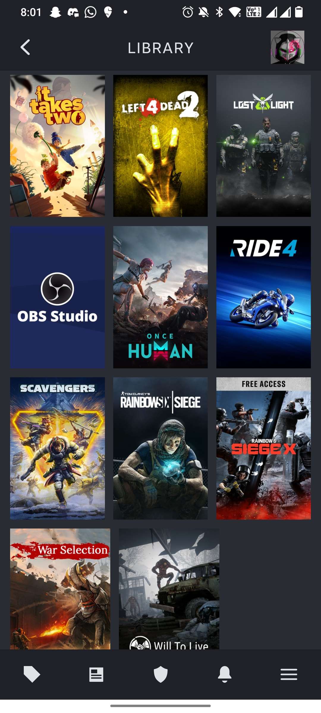 Steam account with 44 games worth 1000$