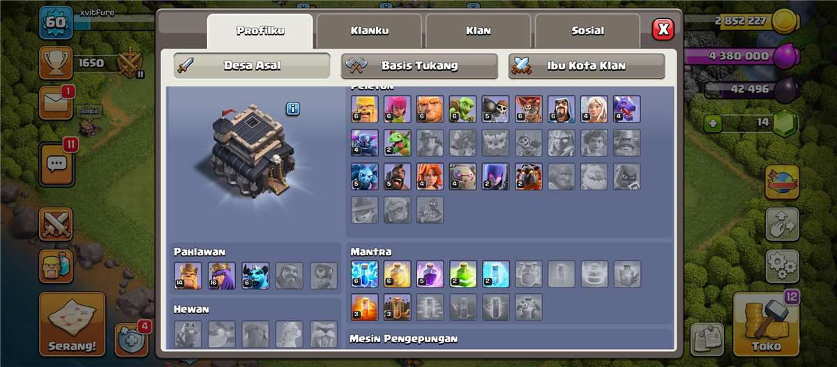 Sell account