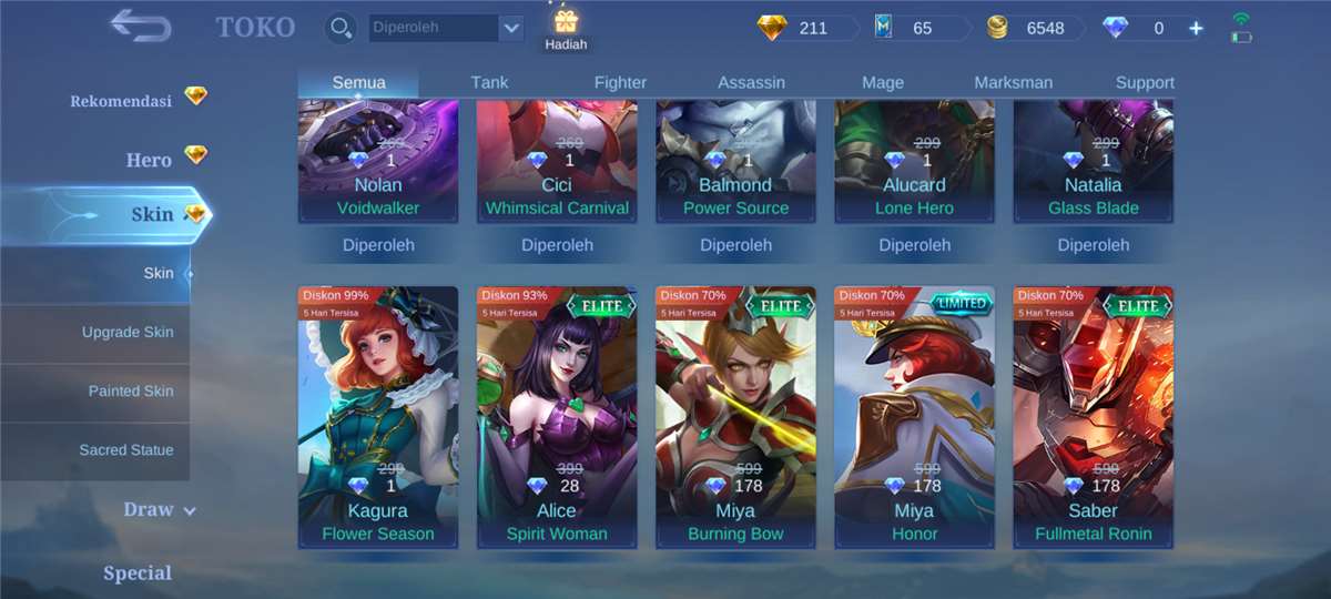 Jual akun