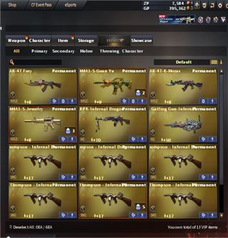 13 VIP 6 Thompson  +  GATLING   + RPK + TMP +