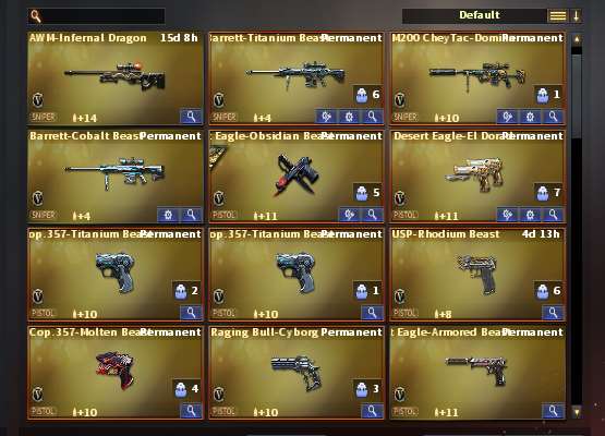 50 VIP COP 14 Pistol + M200 + TRIXY + HK417 +
