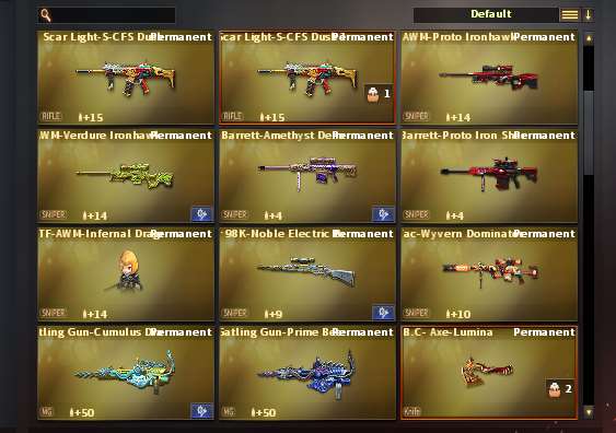 50 VIP COP 14 Pistol + M200 + TRIXY + HK417 +