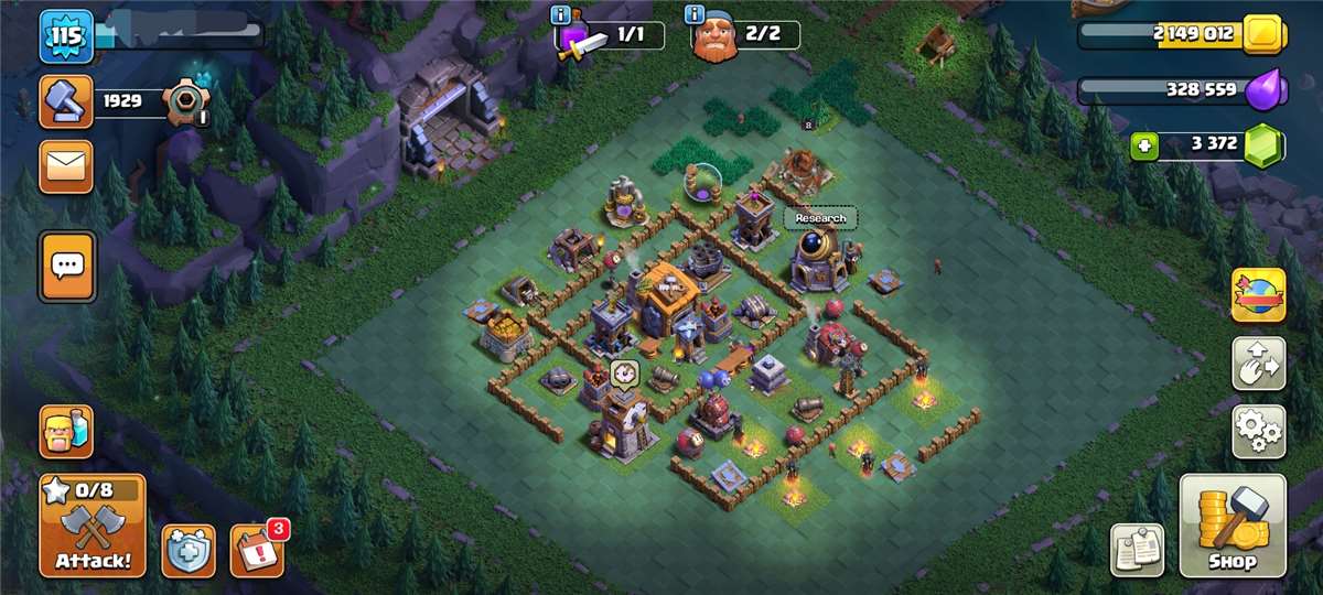 ⚔️Th112💪heroes 60-60-34-33/💎Gems 3300+