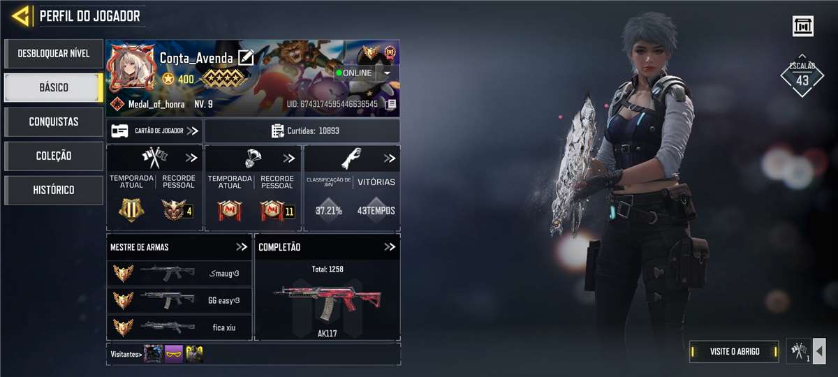Vendo conta de call of duty mobile 