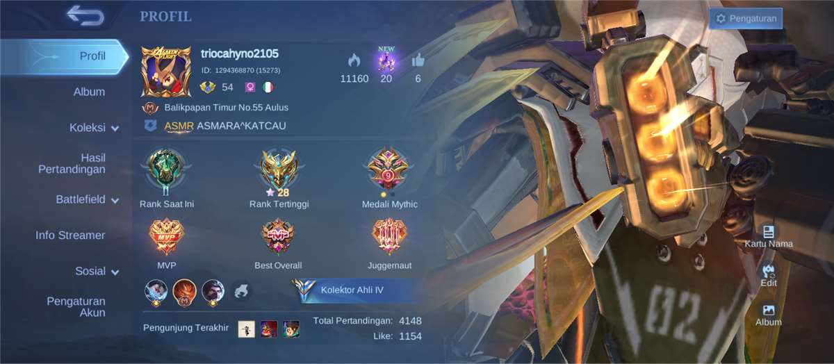 jual akun ml 