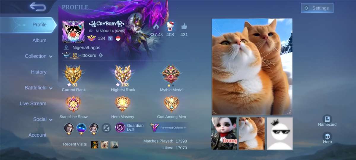 Mlbb Immortal account for sale
