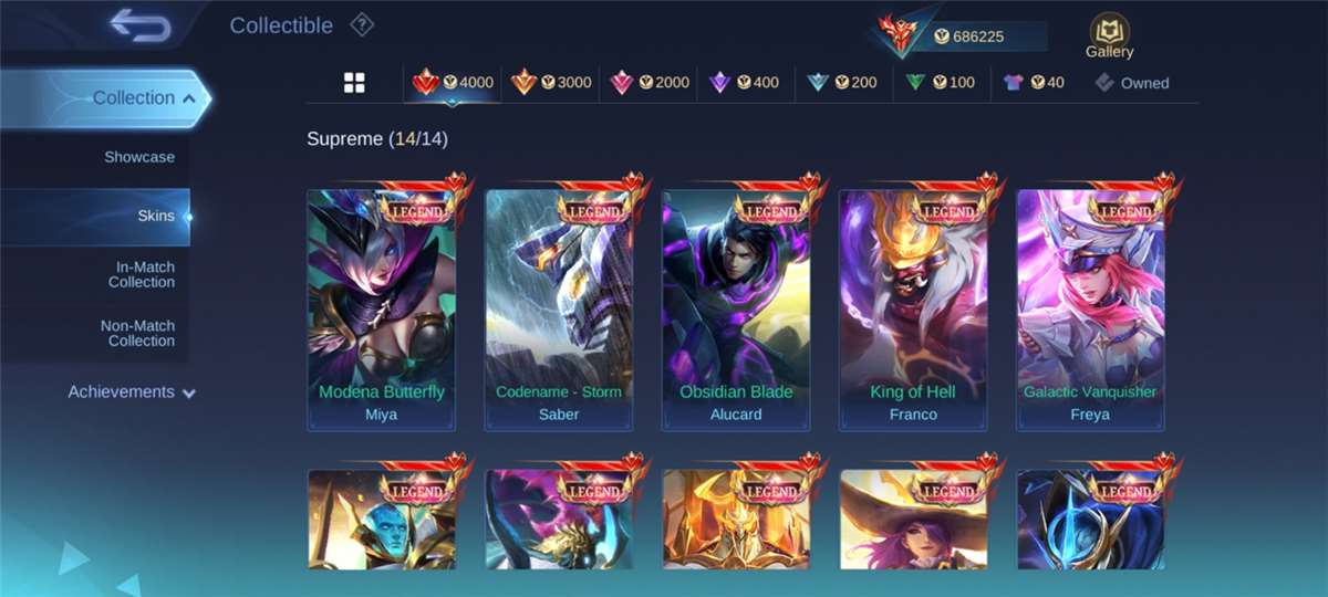 Rare Mobile Legends Account