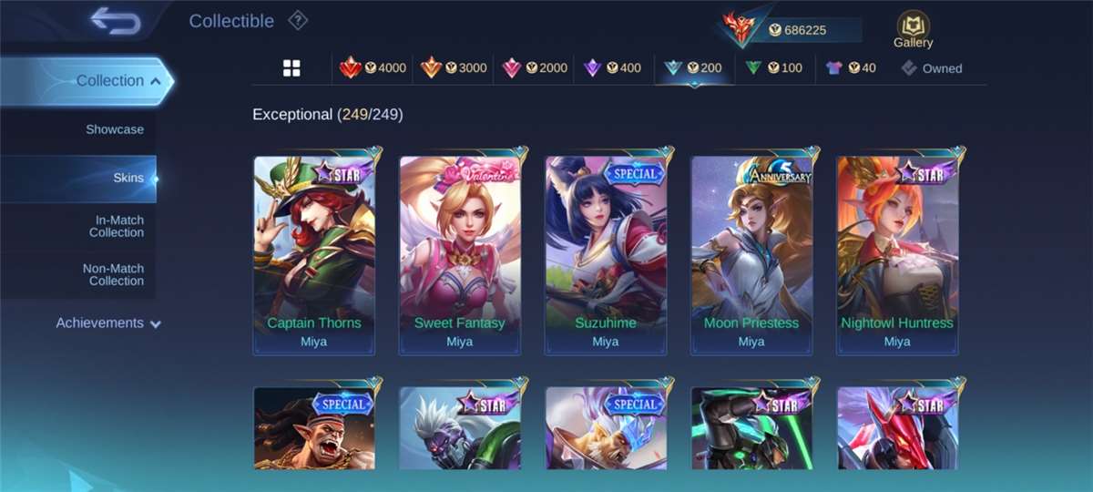 Rare Mobile Legends Account