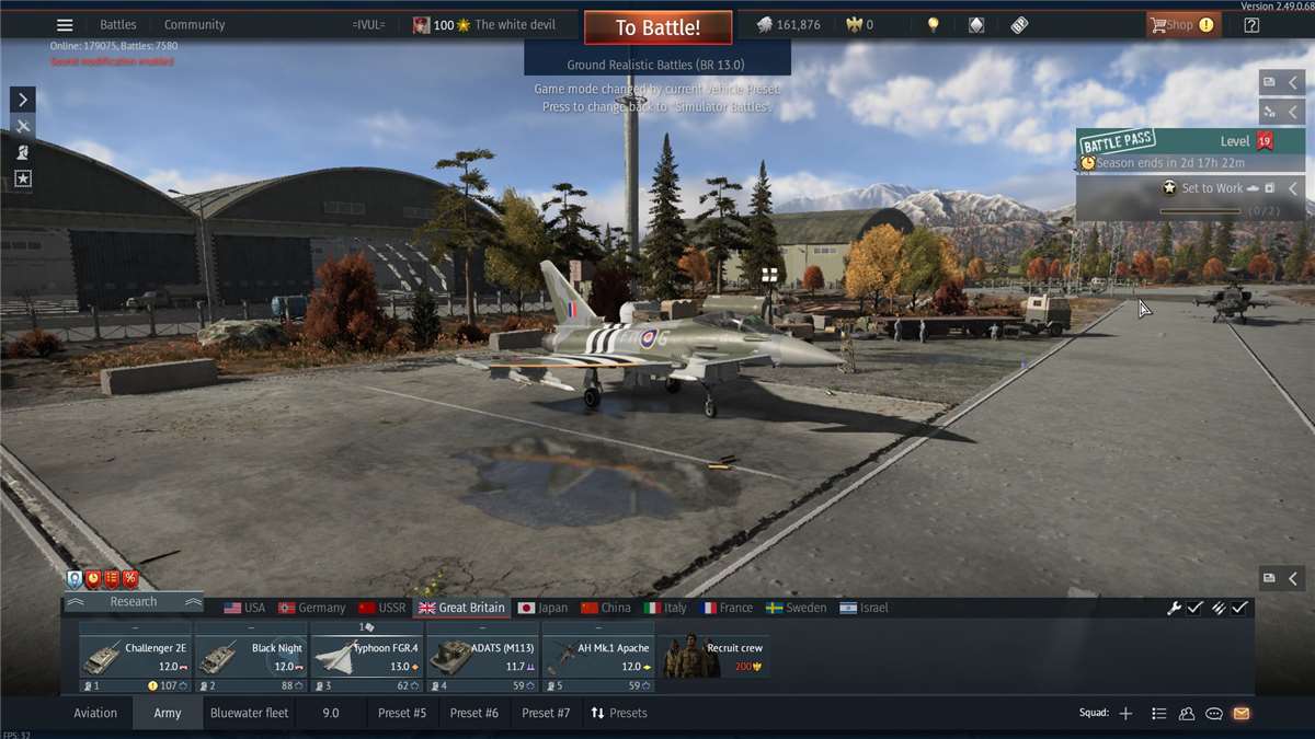 28 prems and top tier in 5 nations ground/air