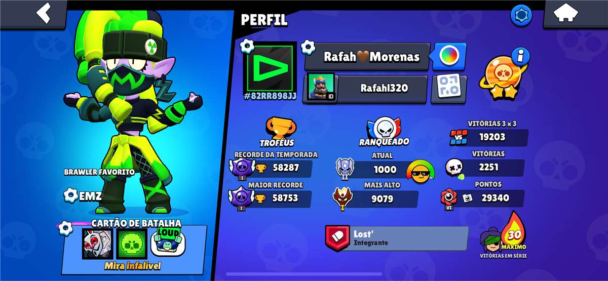 Conta brawl stars mestre venda
