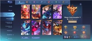 Contas de top mega colecionadore