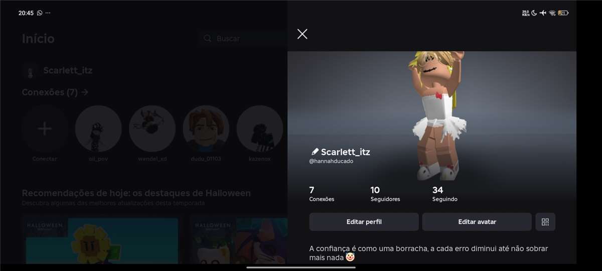 vendo conta Roblox 