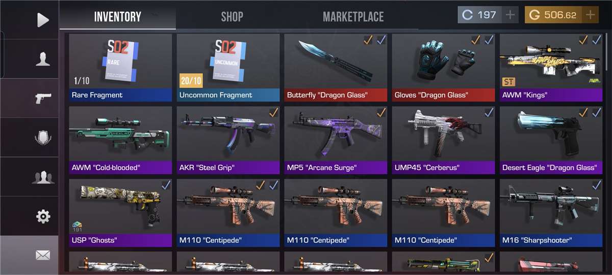 I'm selling the account with knife and gloves