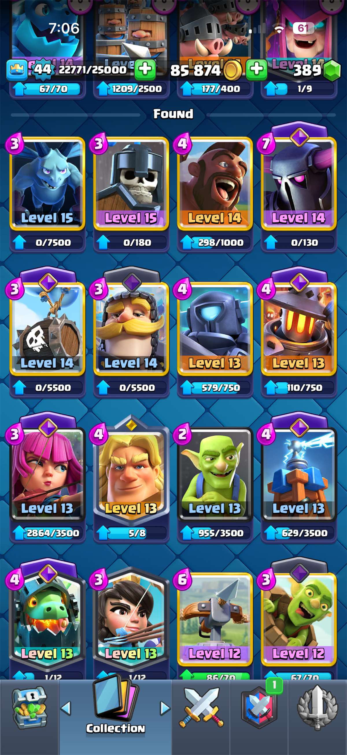 9k trophies 13 Evos 50+ emotes