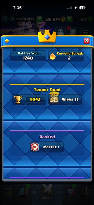 9k trophies 13 Evos 50+ emotes