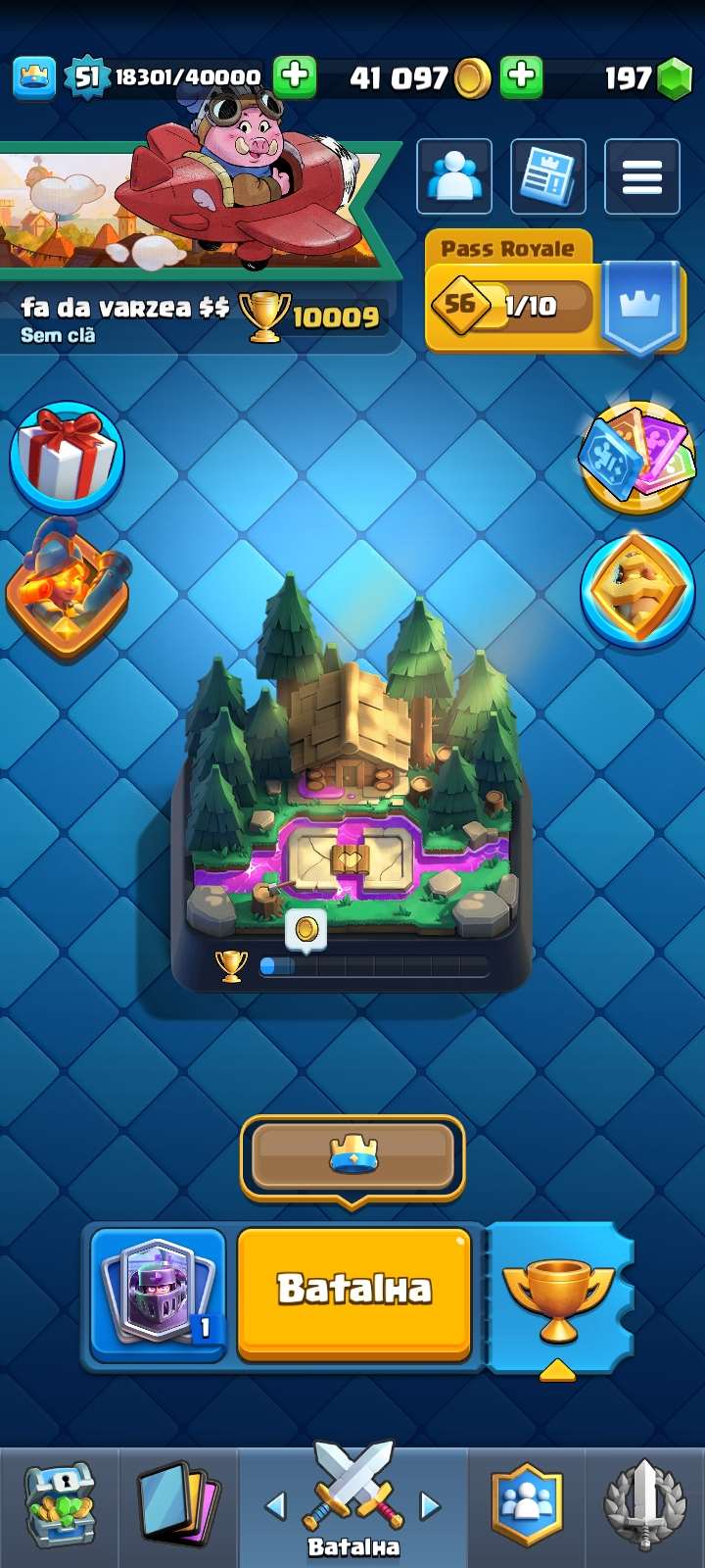 Conta clash royale nível 51. Torre nível 15