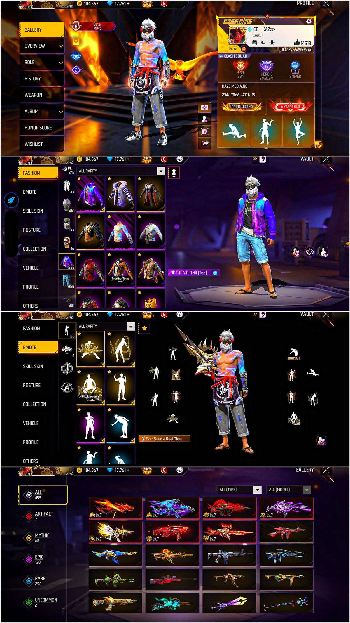 Free fire account for sale 