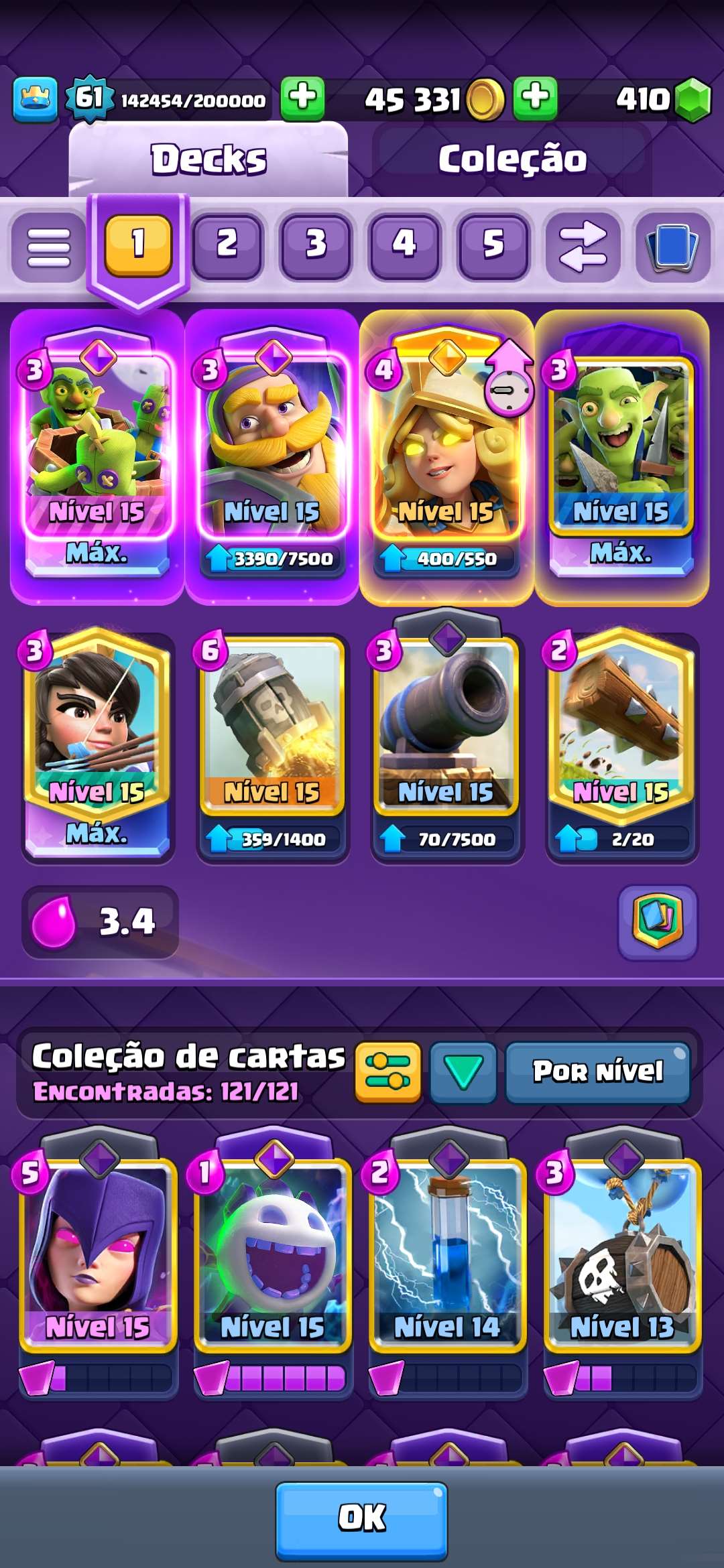 CR lvl 61 10k trof 13 evo