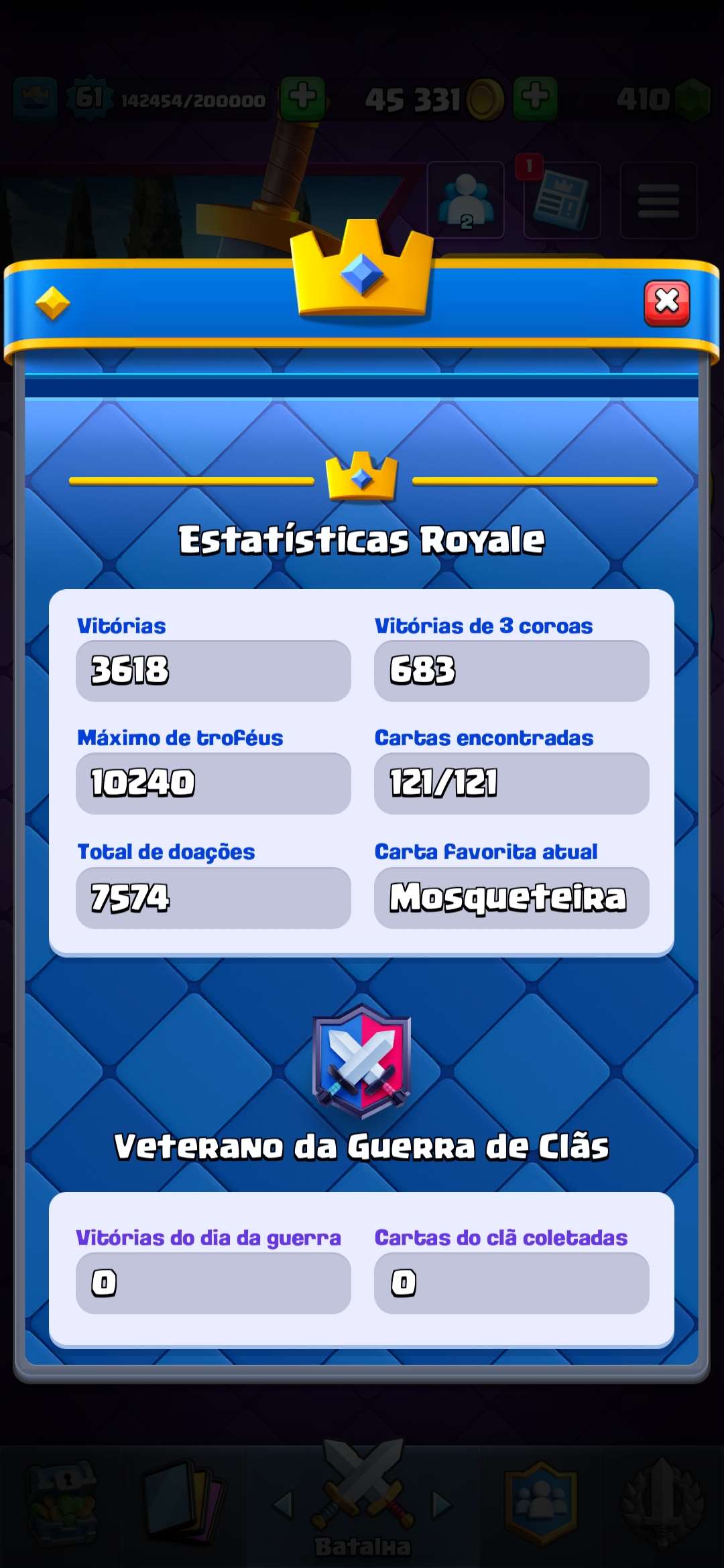 CR lvl 61 10k trof 13 evo