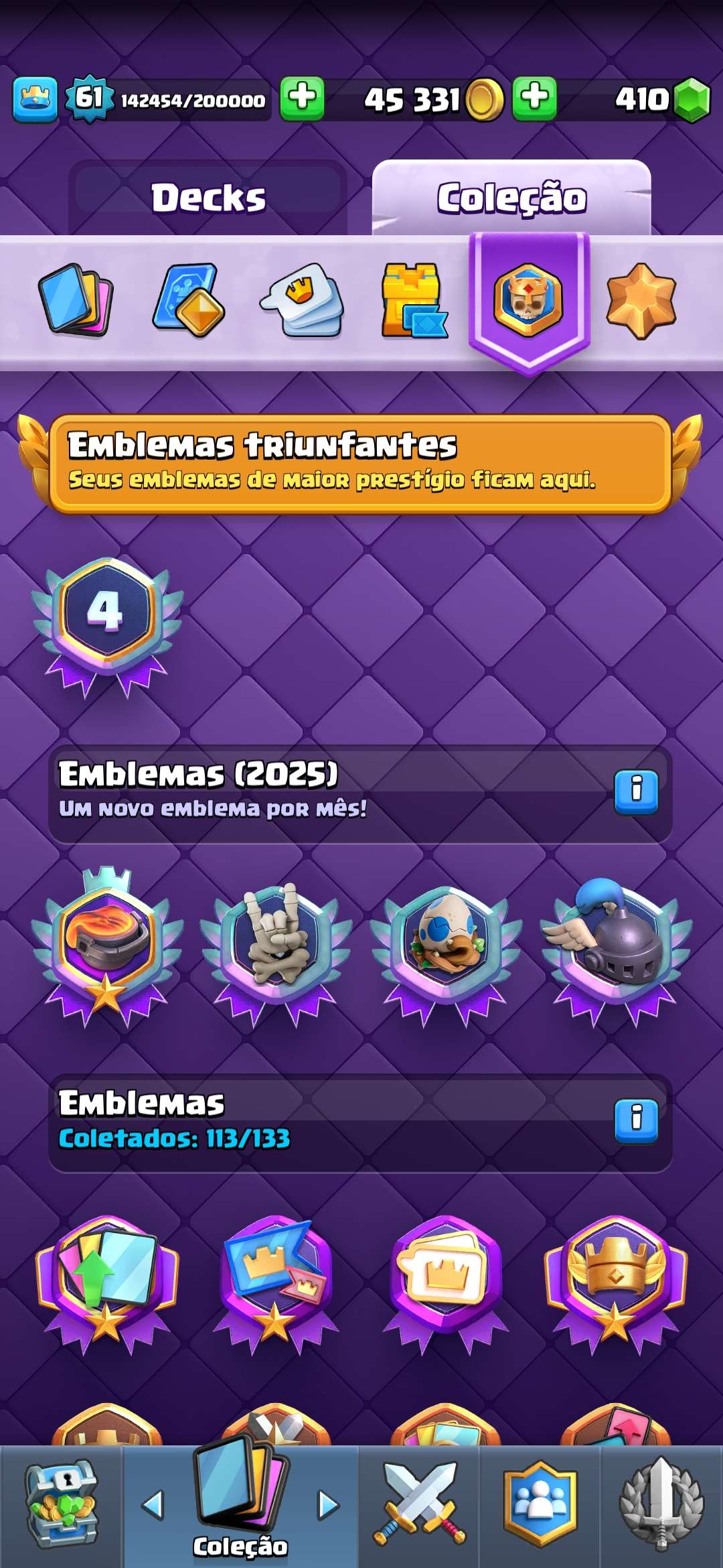 CR lvl 61 10k trof 13 evo