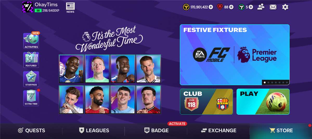 Strong FC Mobile Account | 118 OVR | Level 98