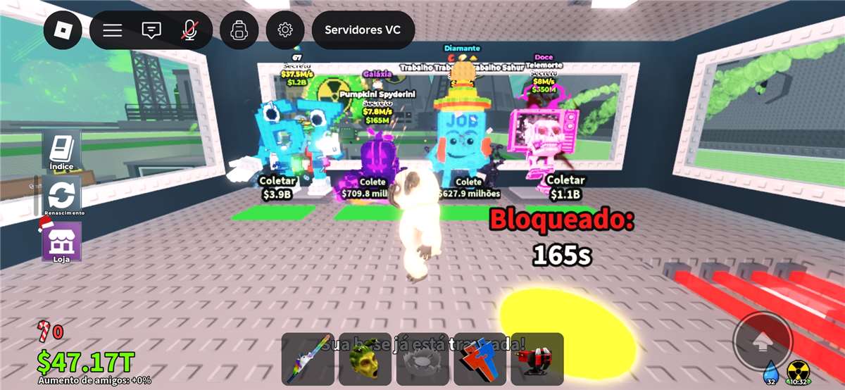 Conta de roblox com varias skins e branrots