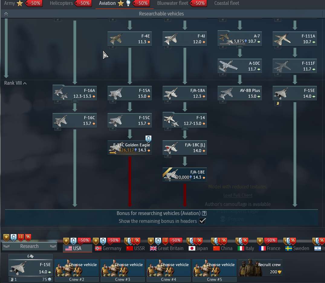 Many premium vehicles and days, Top tiers!