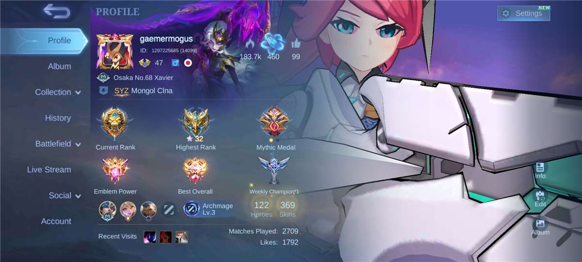 🔥 FOR SALE: HIGH-END MLBB ACCOUNT – EXALTED LEVEL 🔥