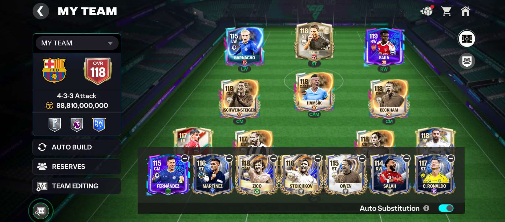 Selling FC Mobile OVR 118