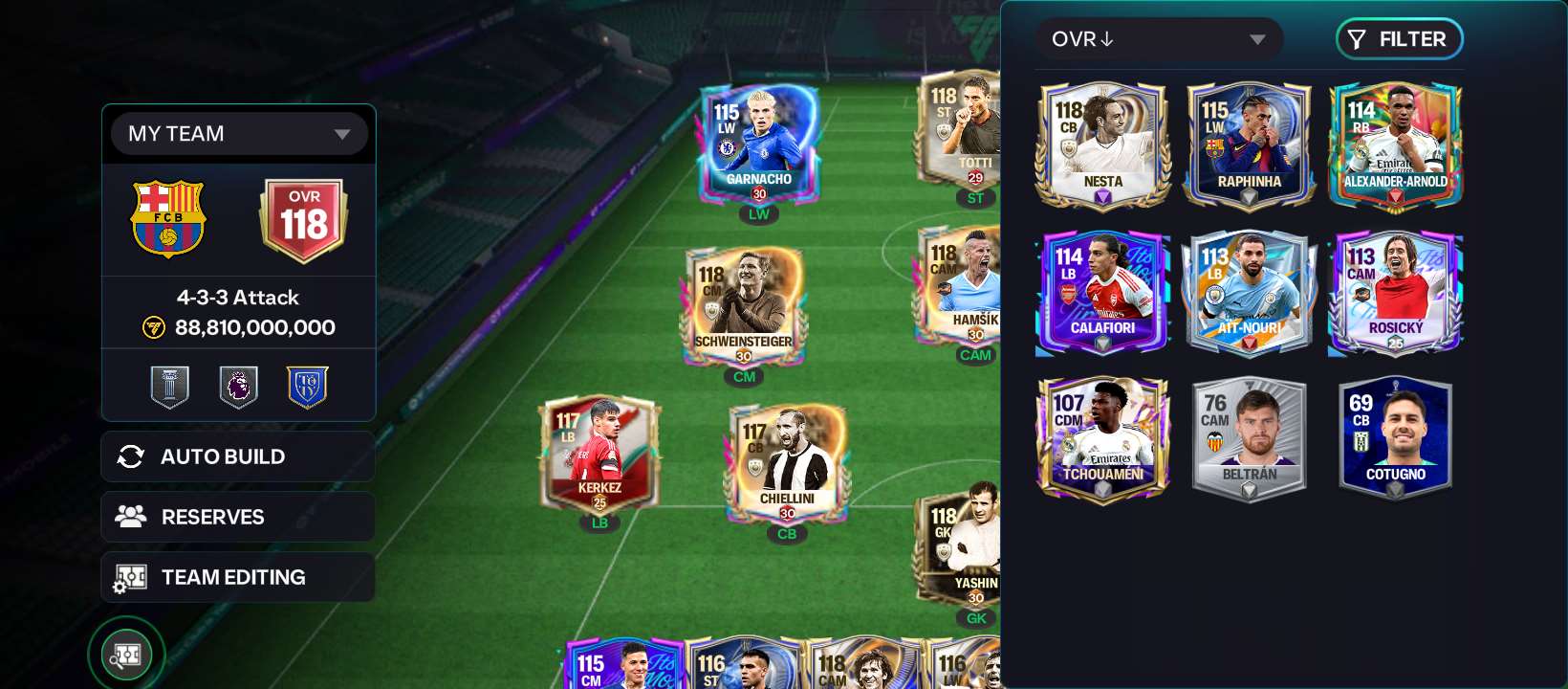 Selling FC Mobile OVR 118