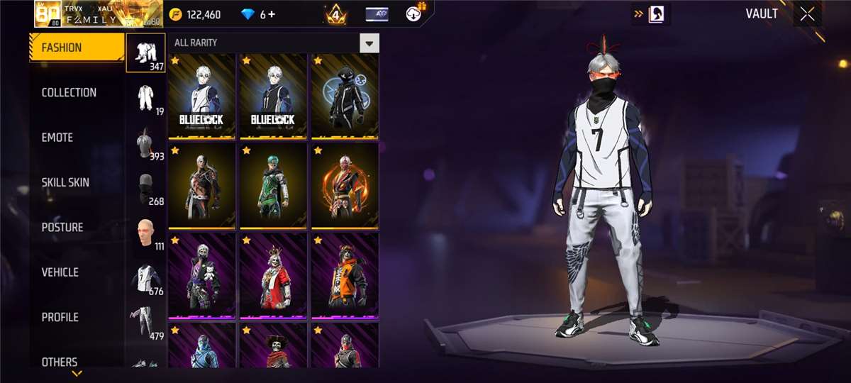 Elite Free Fire Account | Level 80 | All Seas