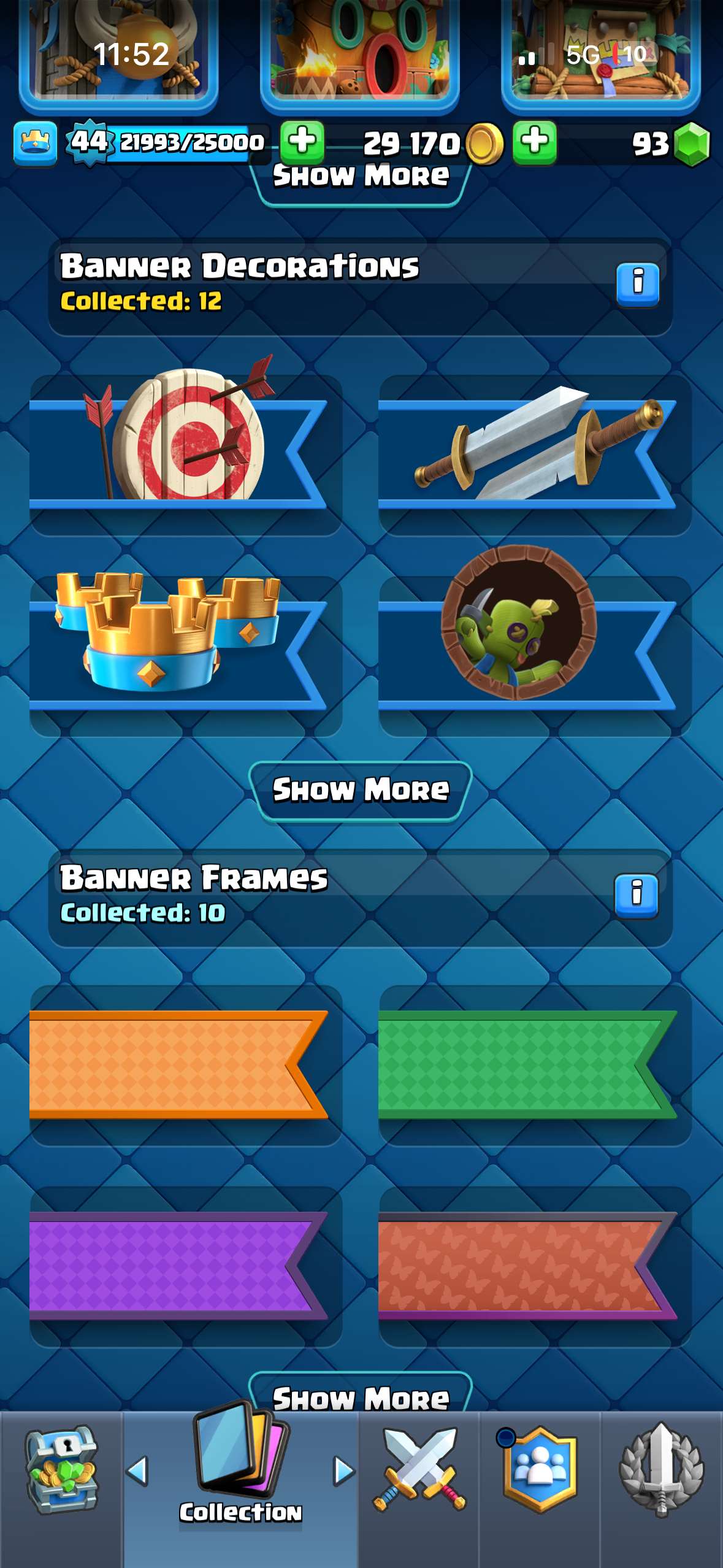 Clash royale account trophys 8017 arena 21 
